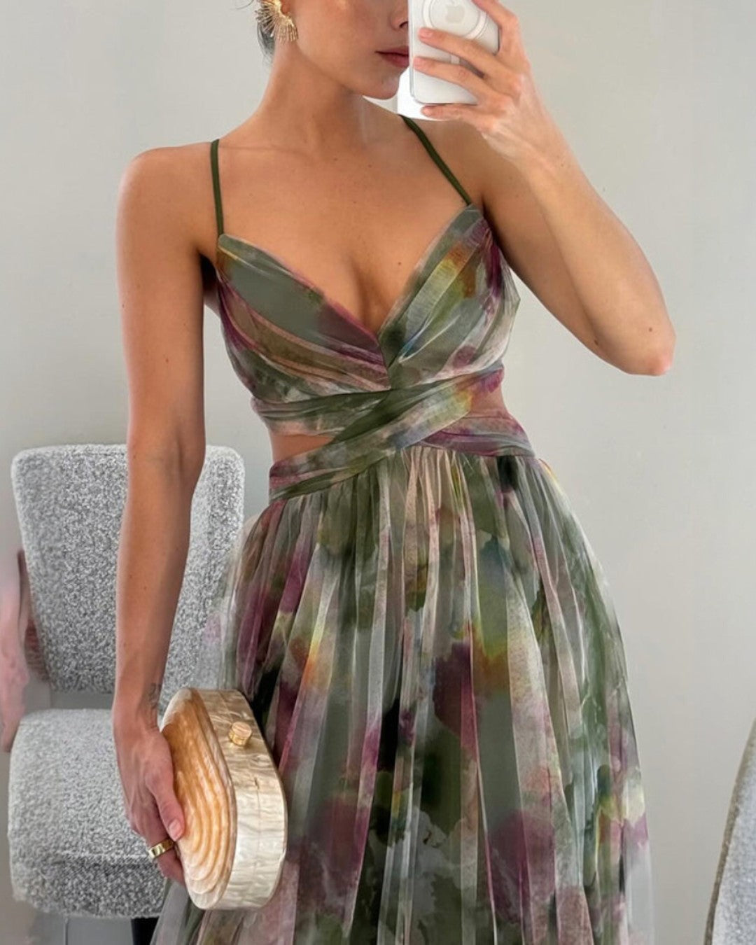 Giselle | Maxi Vestido Encantador con Estampado Floral