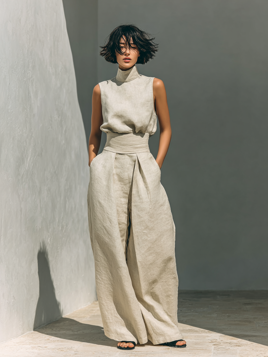 Venancia™ | Conjunto Minimalista Top y Pantalón Ancho