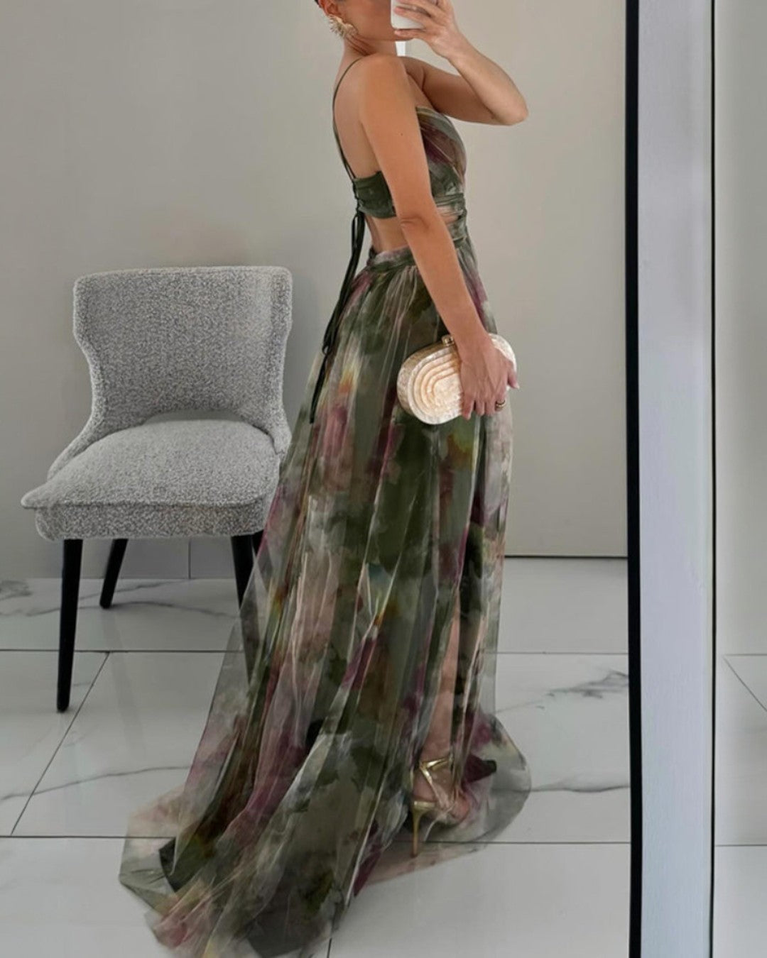 Giselle | Maxi Vestido Encantador con Estampado Floral