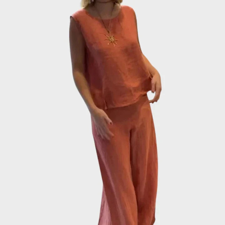 Amparo conjunto boho naranja