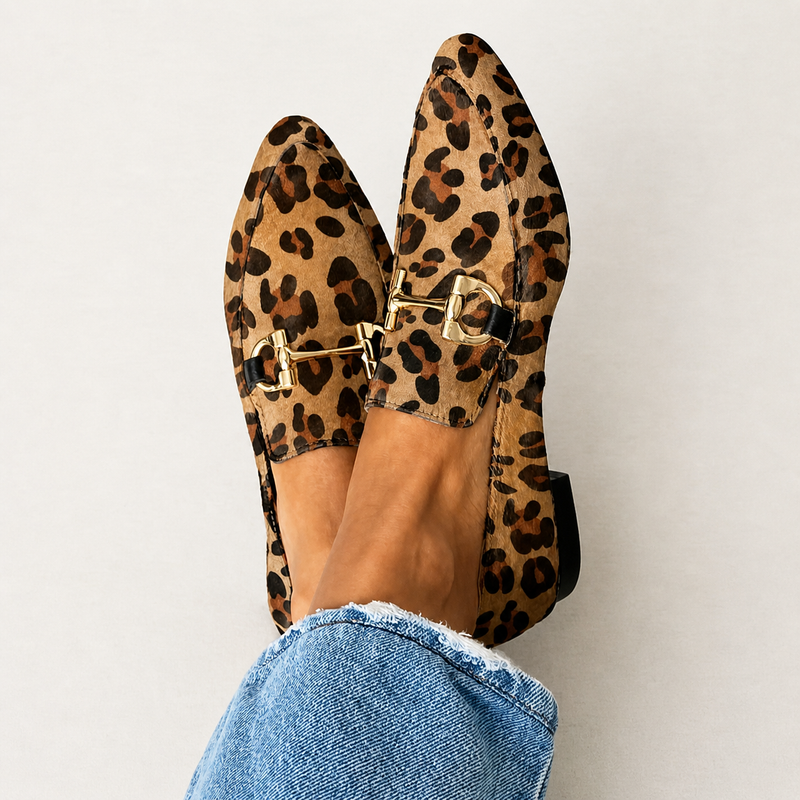 Mocasín Gia Leopardo Elegante