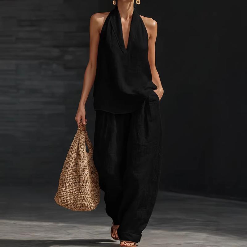 Marisol conjunto lino negro