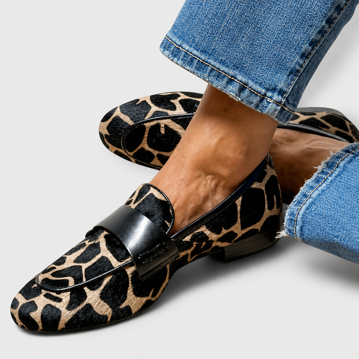Mocasín Léonie Leopardo