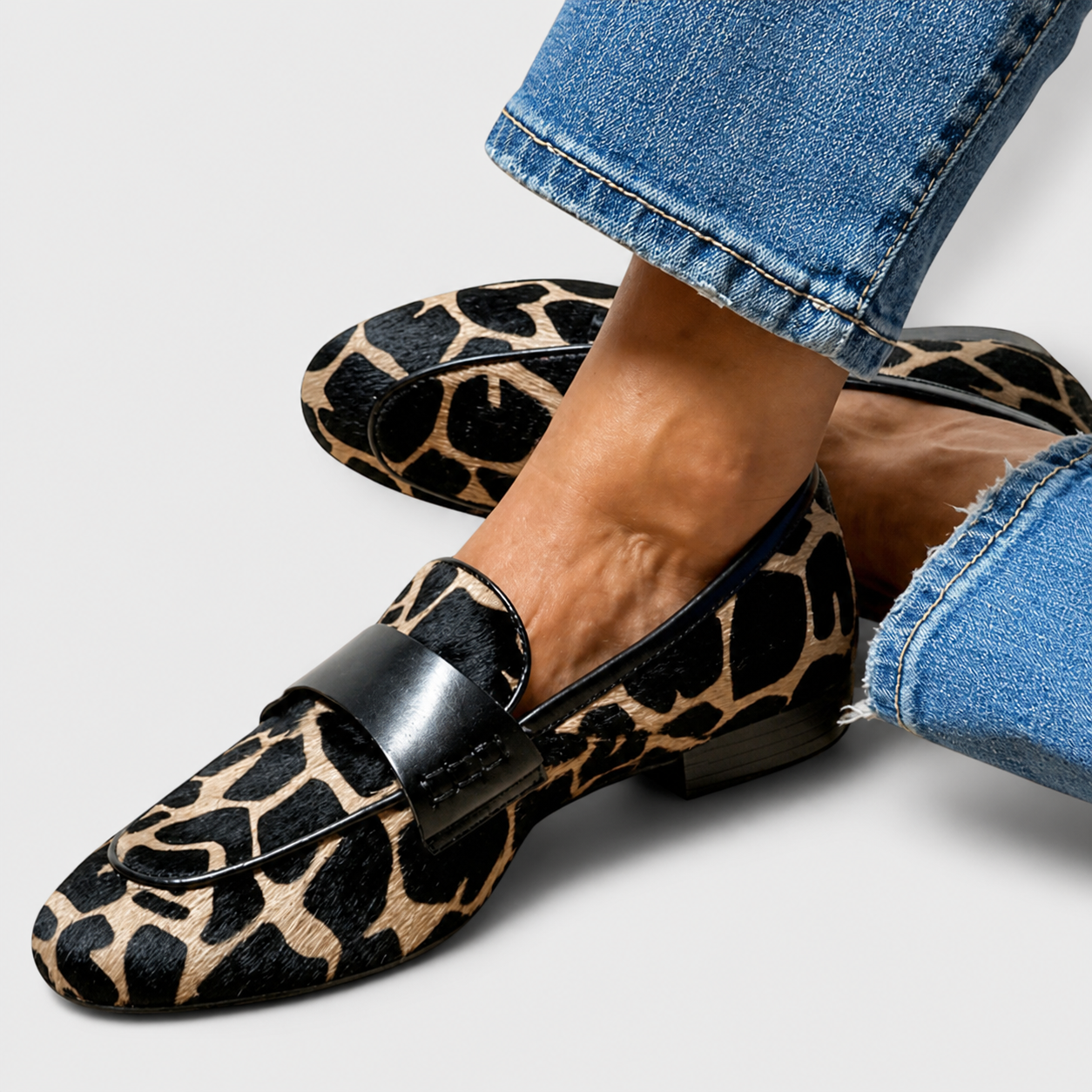 Mocasín Léonie Leopardo
