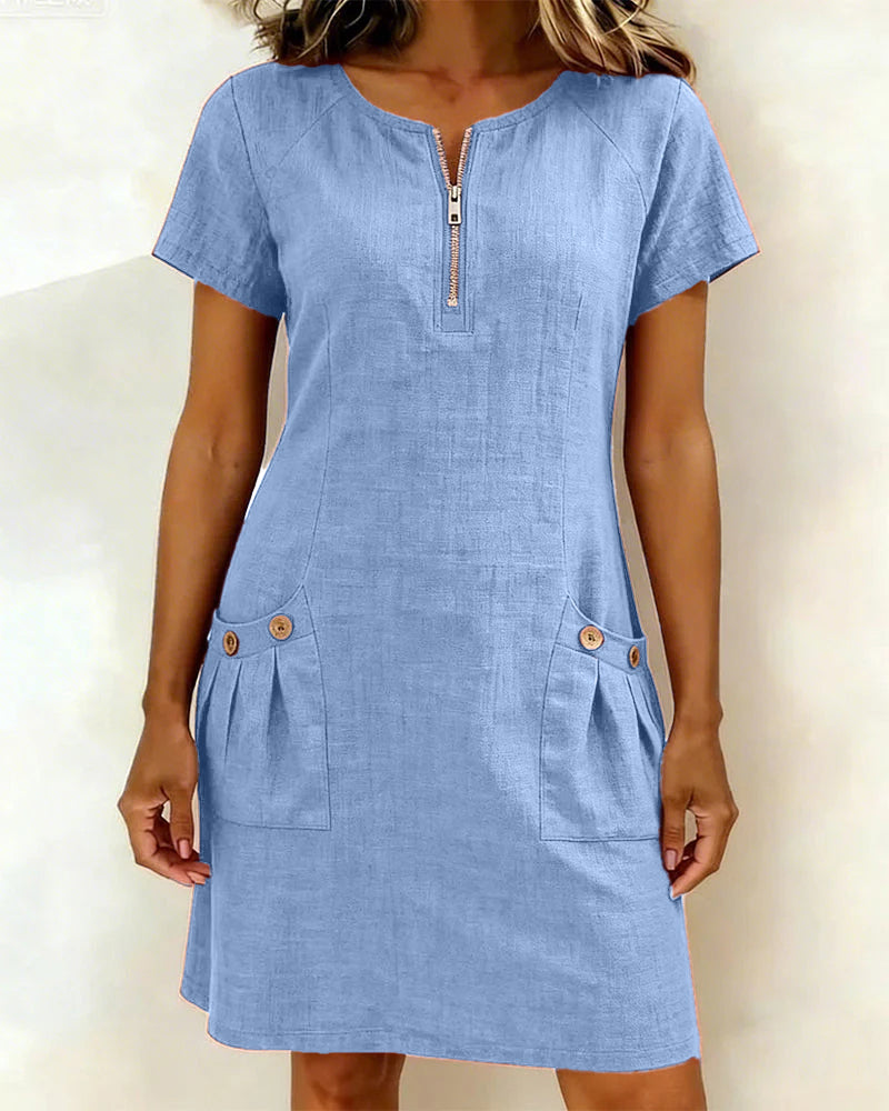 Rosa | Vestido de verano con bolsillo