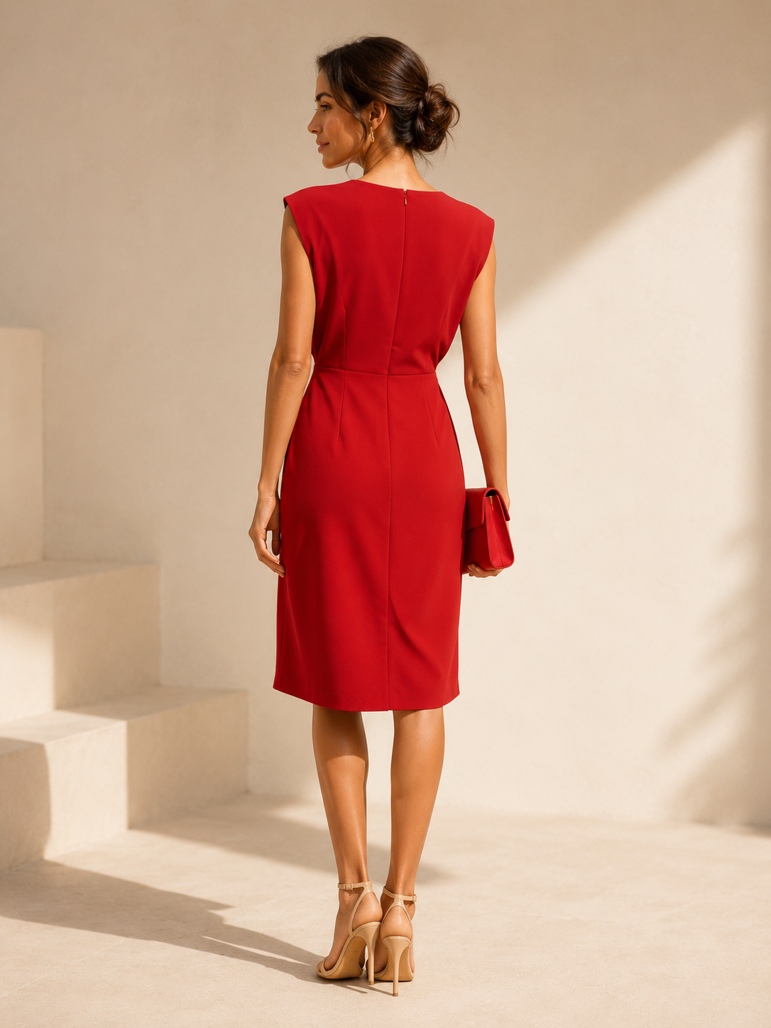 Elena | Vestido Midi Fluido Sin Mangas