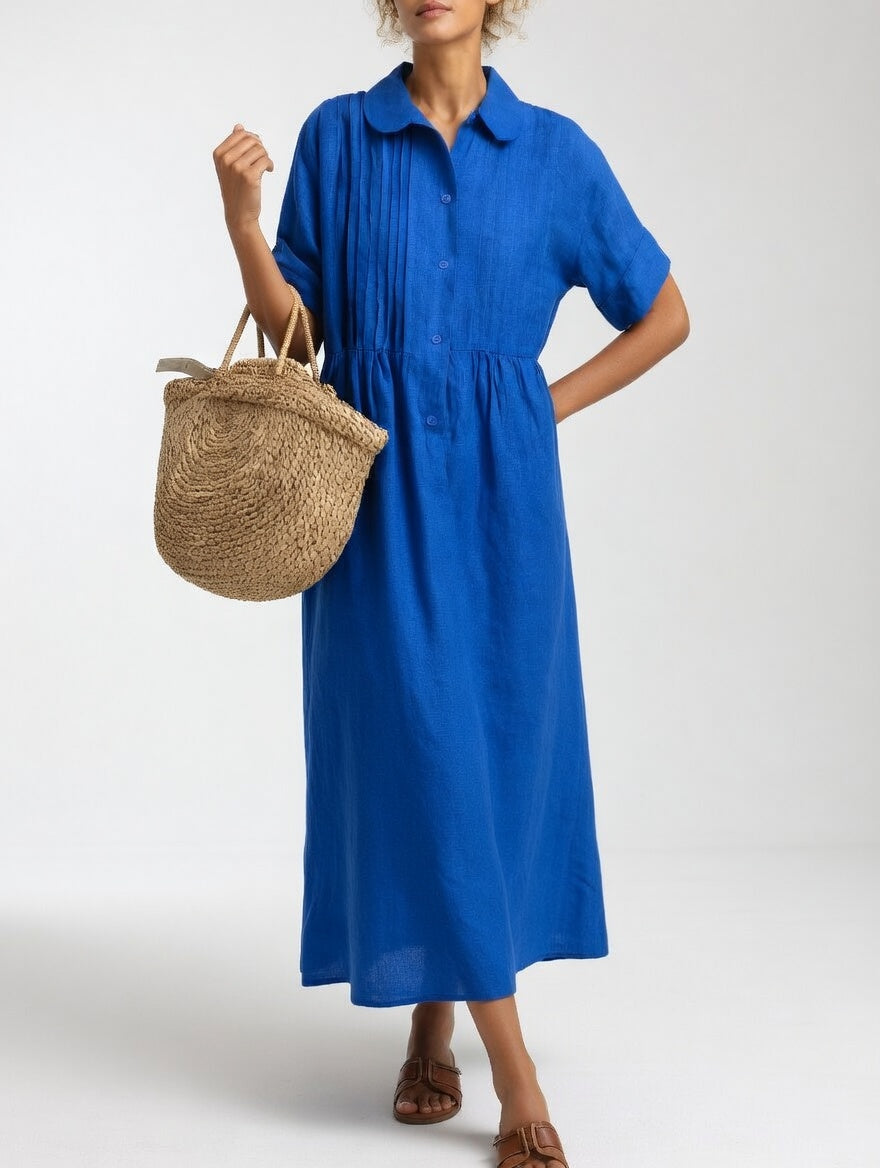 Encarna vestido camisero - Azul