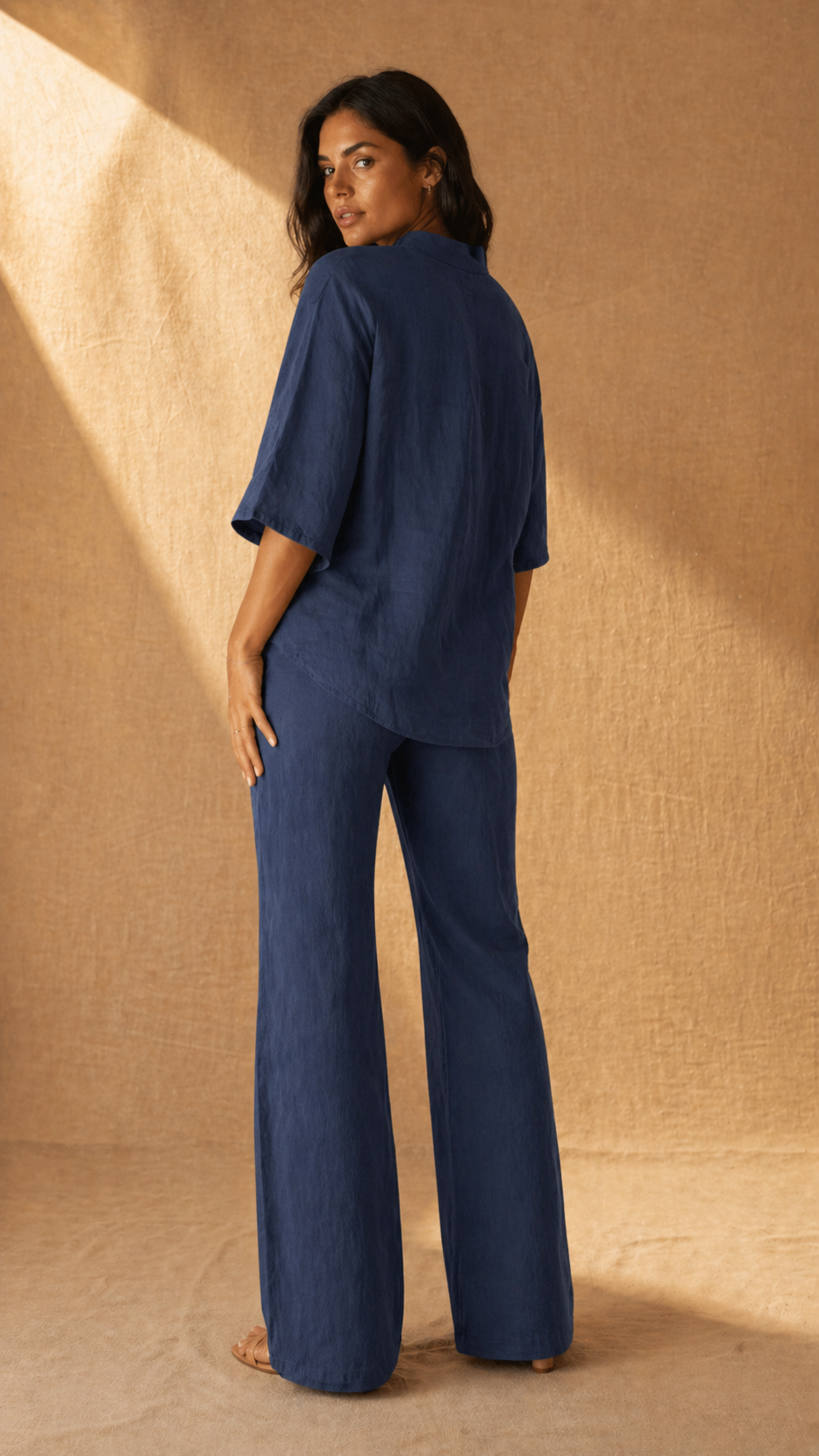 Conjunto Solano — Blusa de mangas murciélago y pantalón ancho