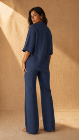 Conjunto Solano — Blusa de mangas murciélago y pantalón ancho