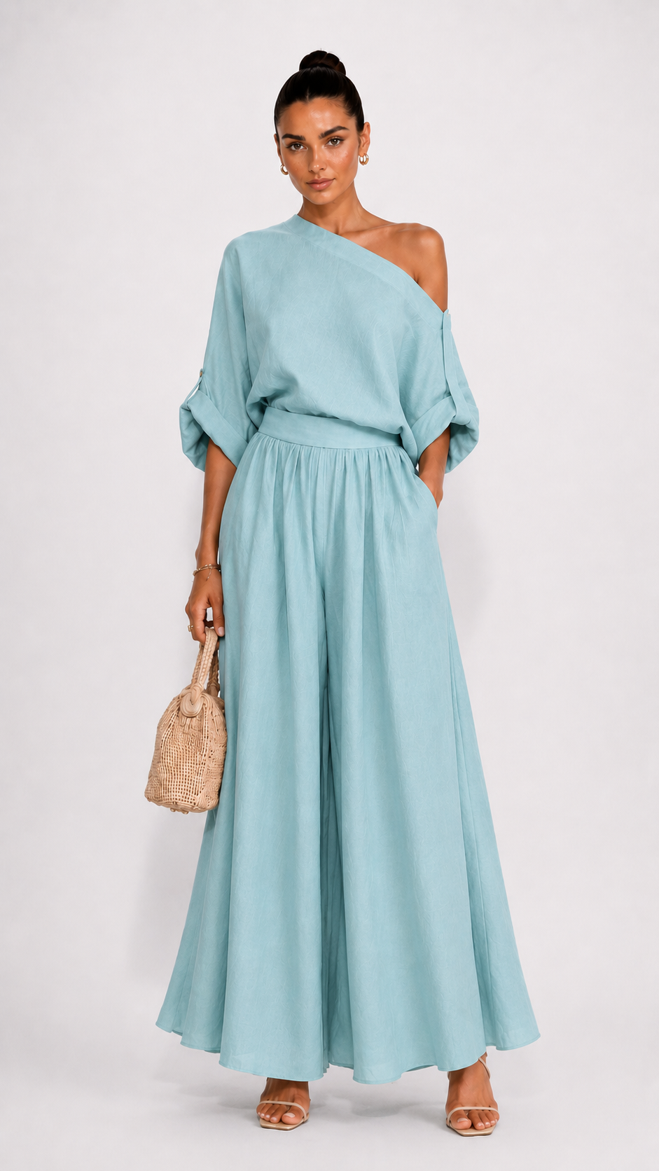 Conjunto Valentina — Top Holgado y Pantalones Ajustados