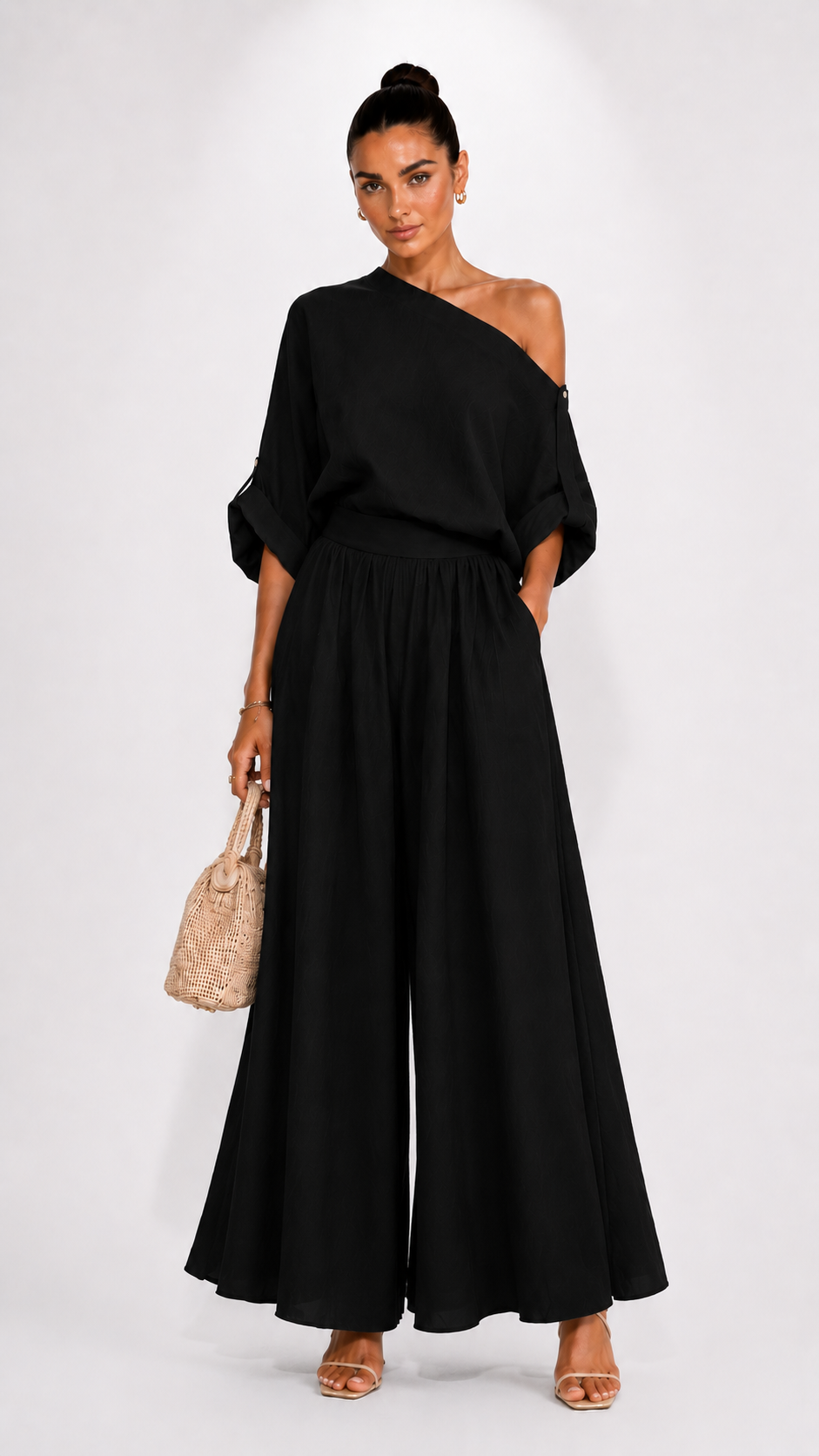 Conjunto Valentina — Top Holgado y Pantalones Ajustados