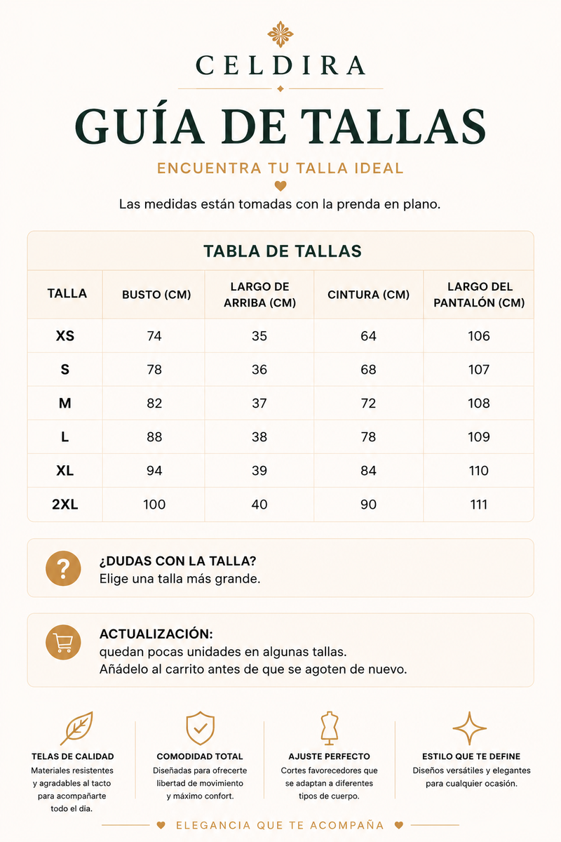 Guía de tallas