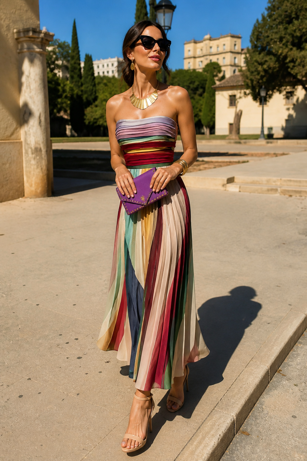 Evelyn vestido largo elegante