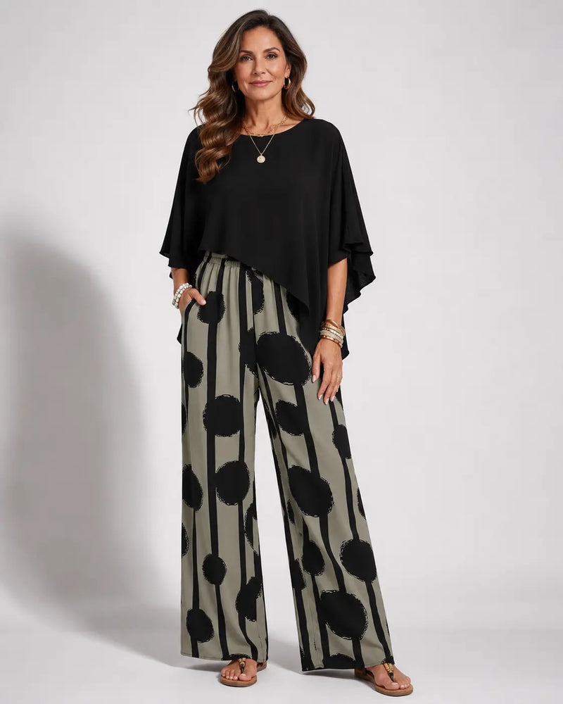 Valeriana™ | Conjunto Top Asimétrico y Pantalón Boho