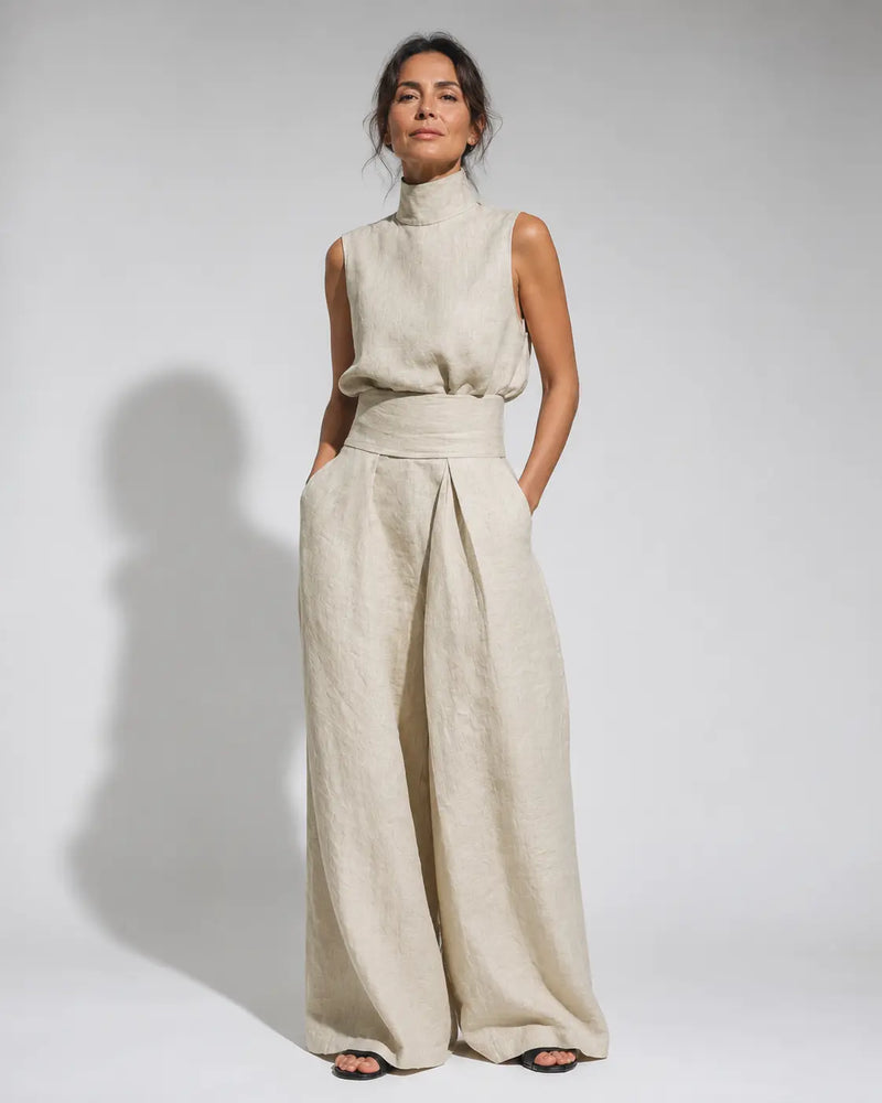 Venancia™ | Conjunto Minimalista Top y Pantalón Ancho