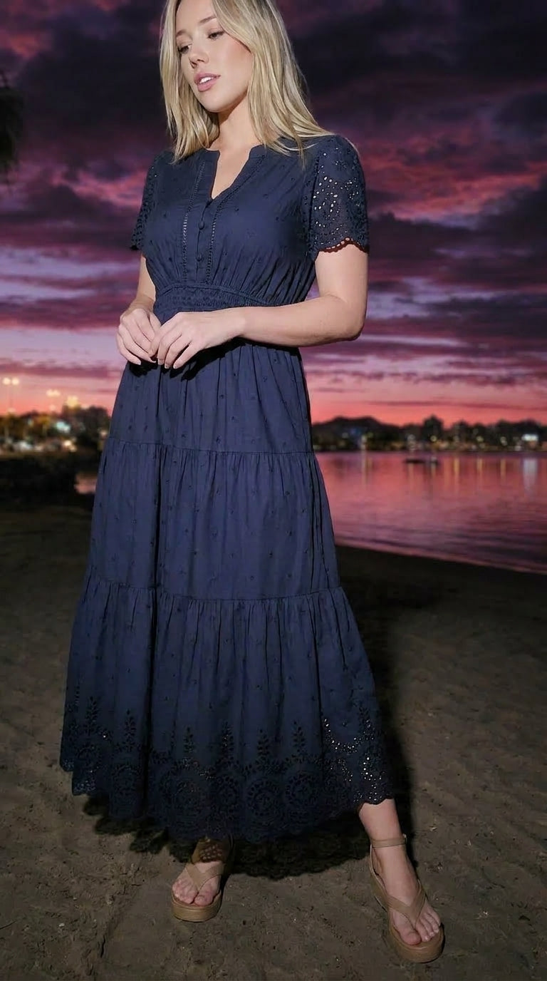 Vestido Adriático — Azul Marino