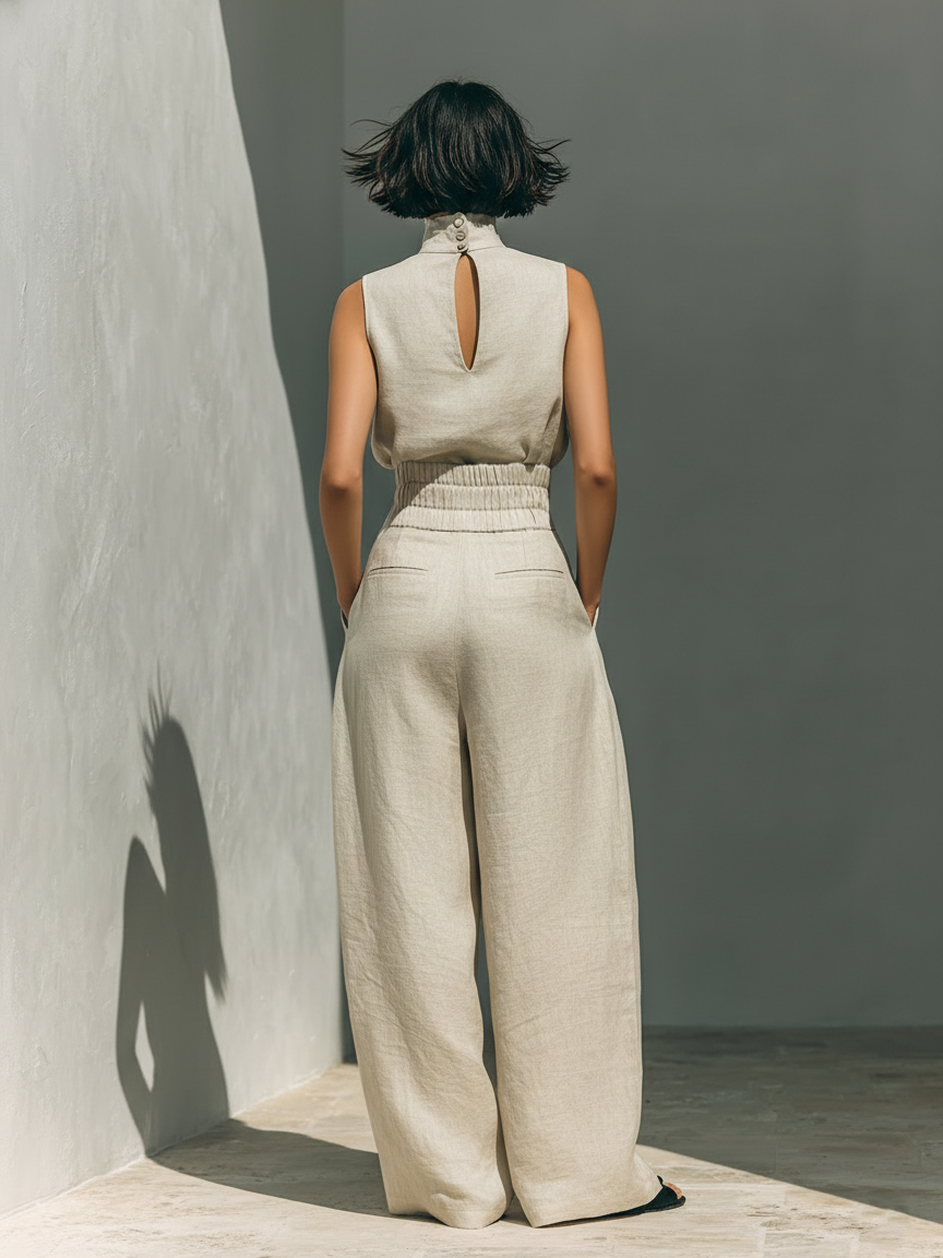 Venancia™ | Conjunto Minimalista Top y Pantalón Ancho