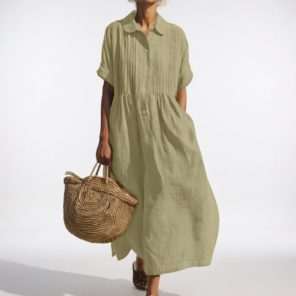 Encarna vestido camisero - Verde Claro