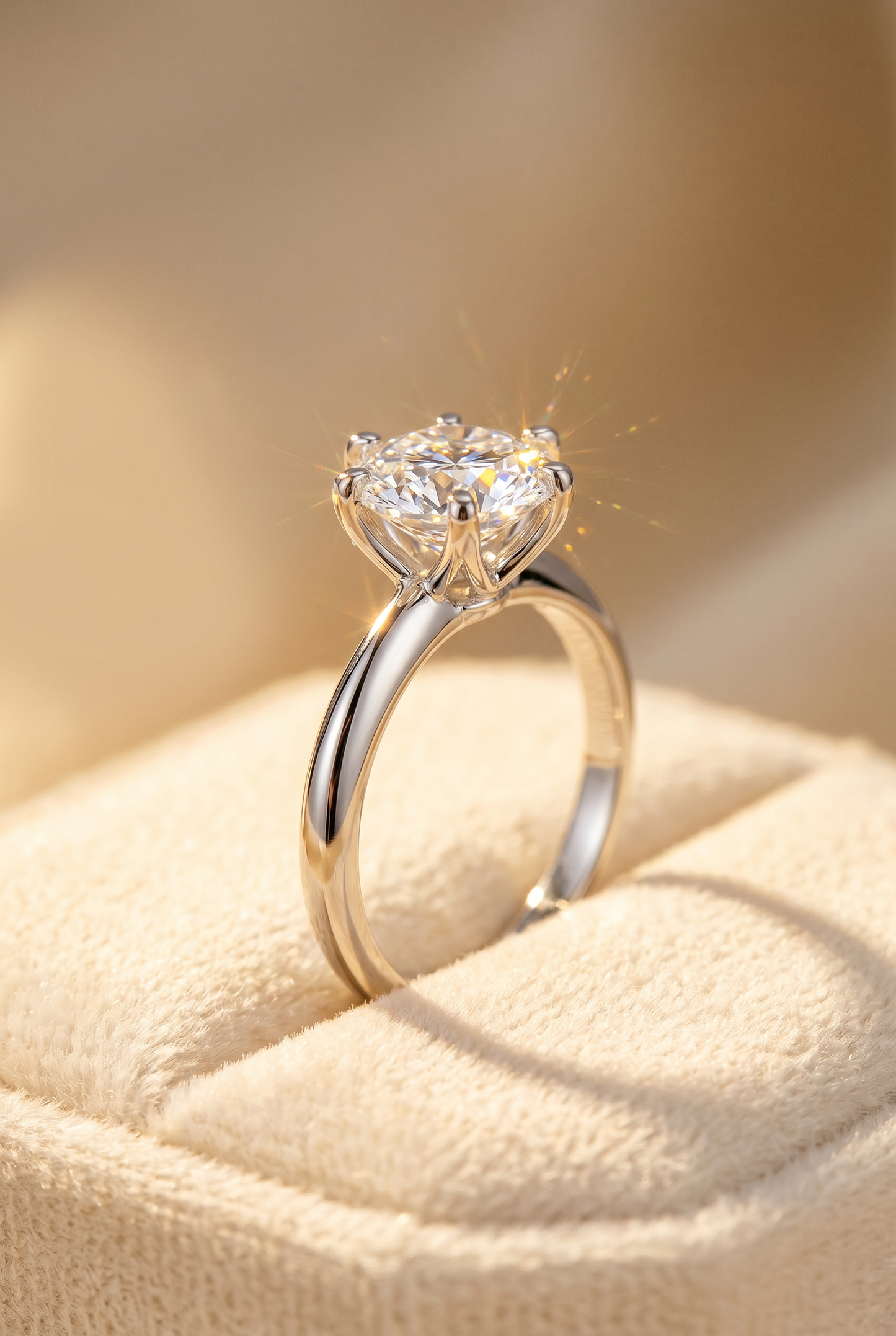 Anillo Solitario Étoile