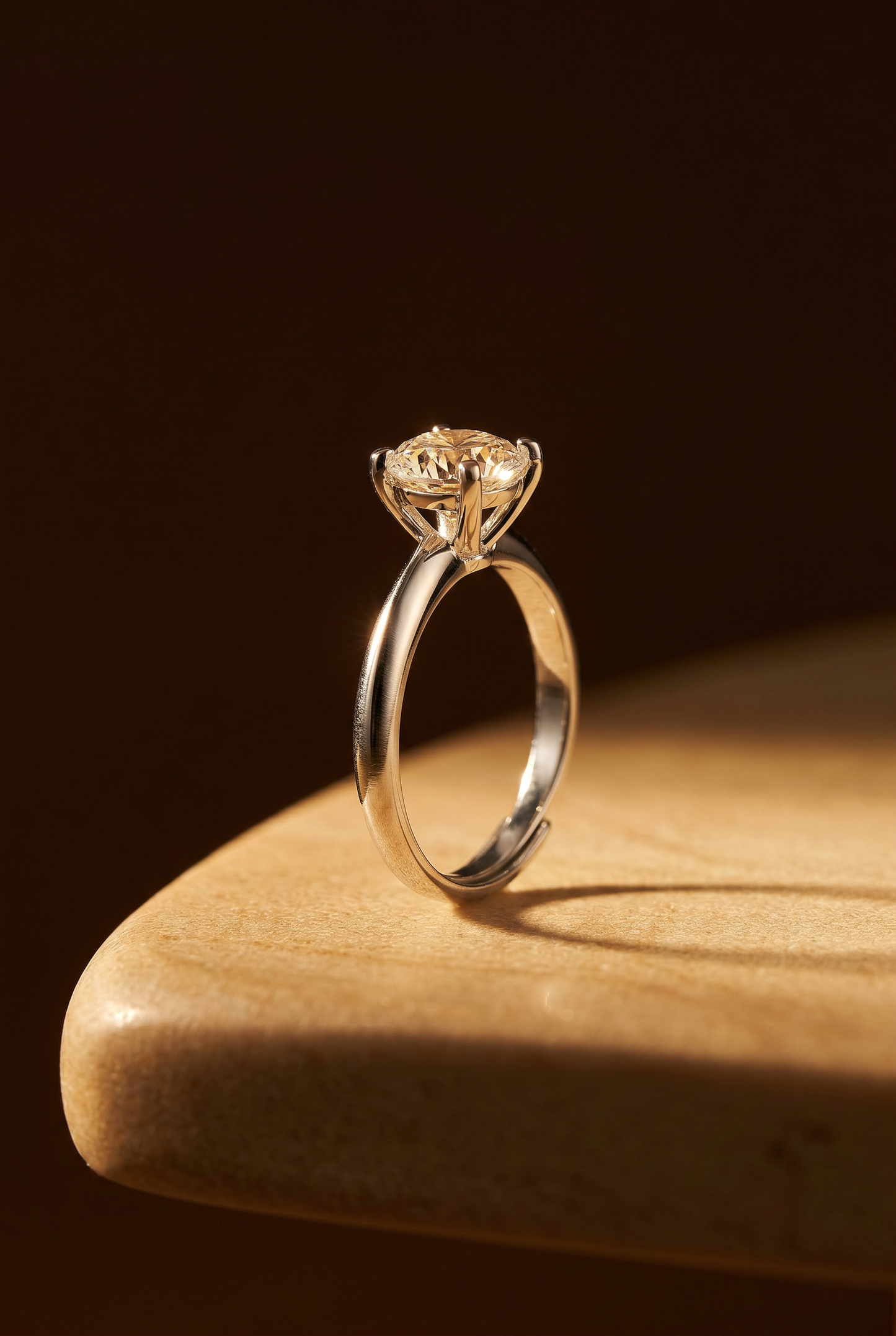 Anillo Solitario Étoile