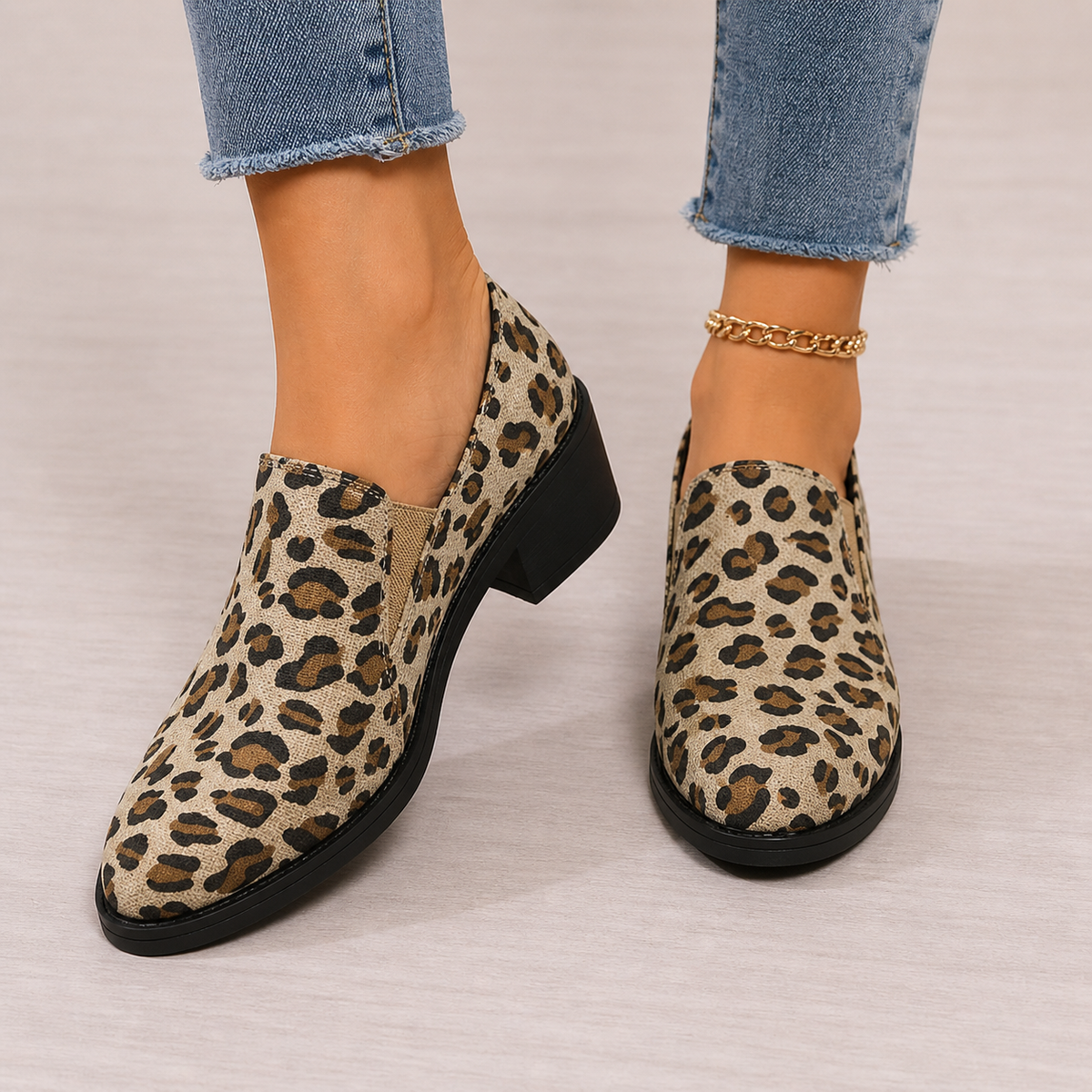 Mocasín Angélique Leopardo
