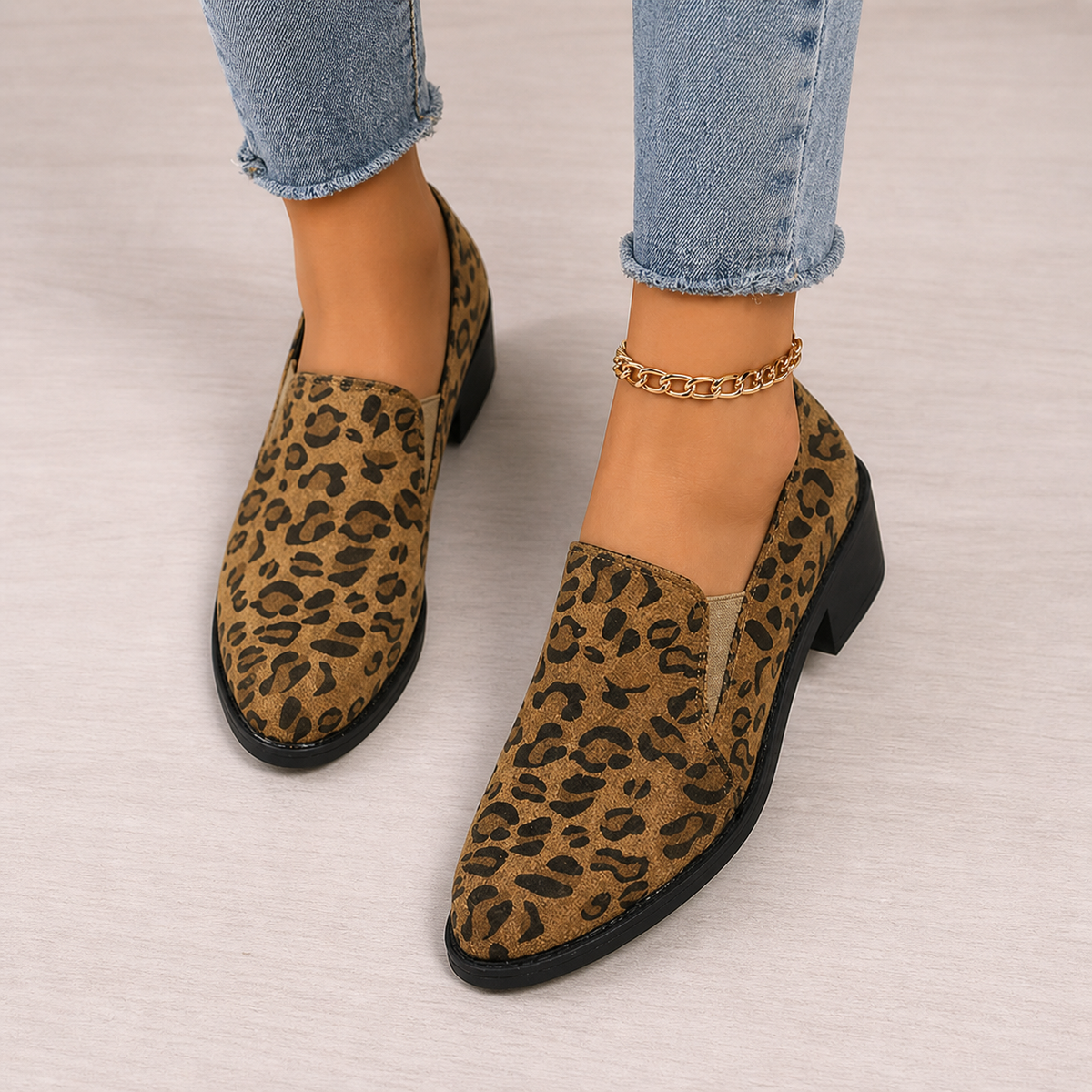 Mocasín Angélique Leopardo