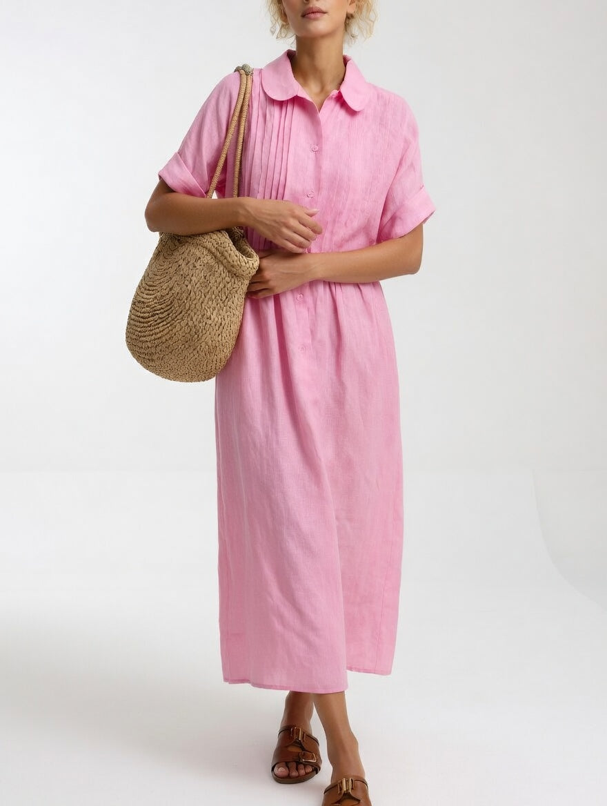 Encarna vestido camisero - Rosa