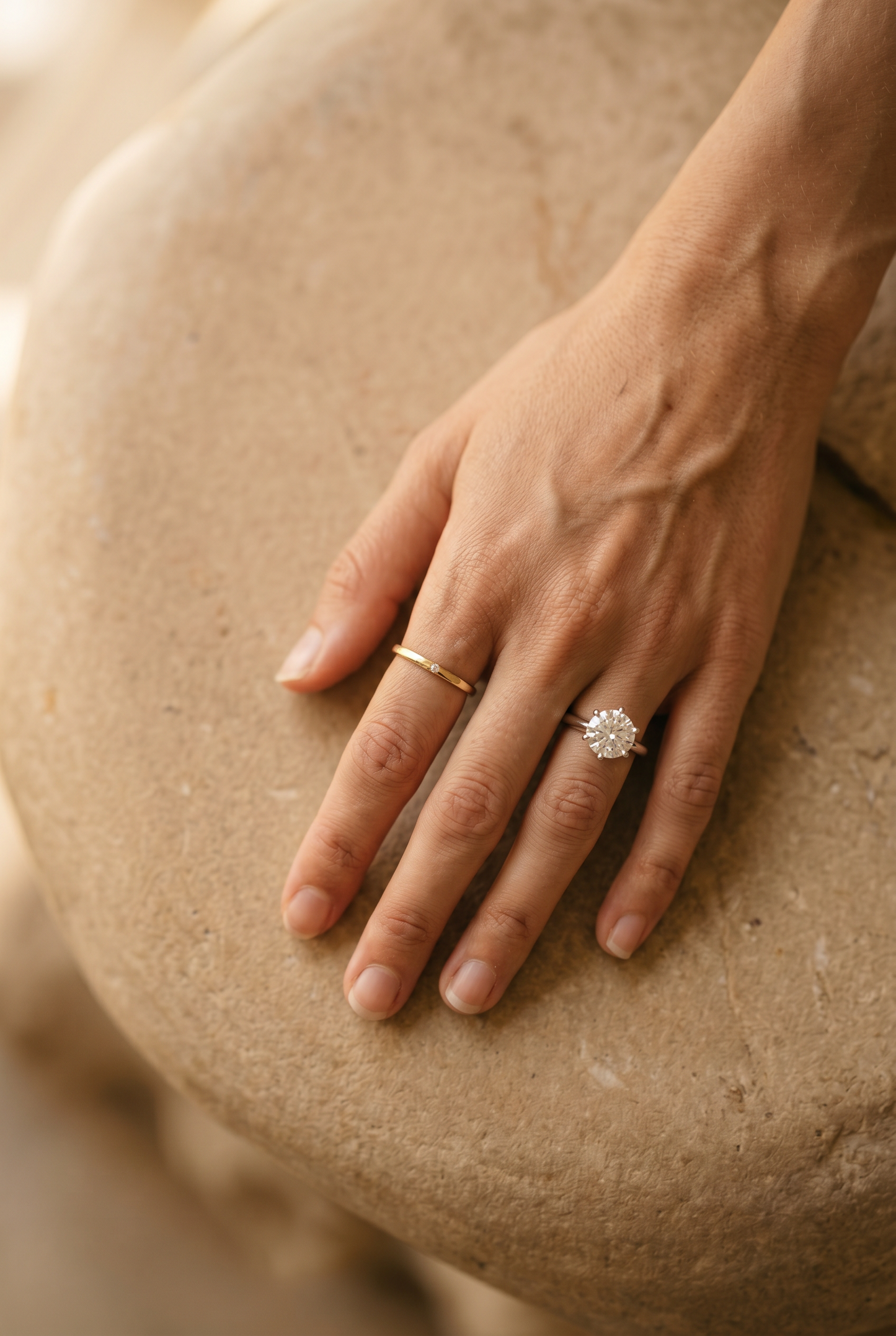 Anillo Solitario Étoile
