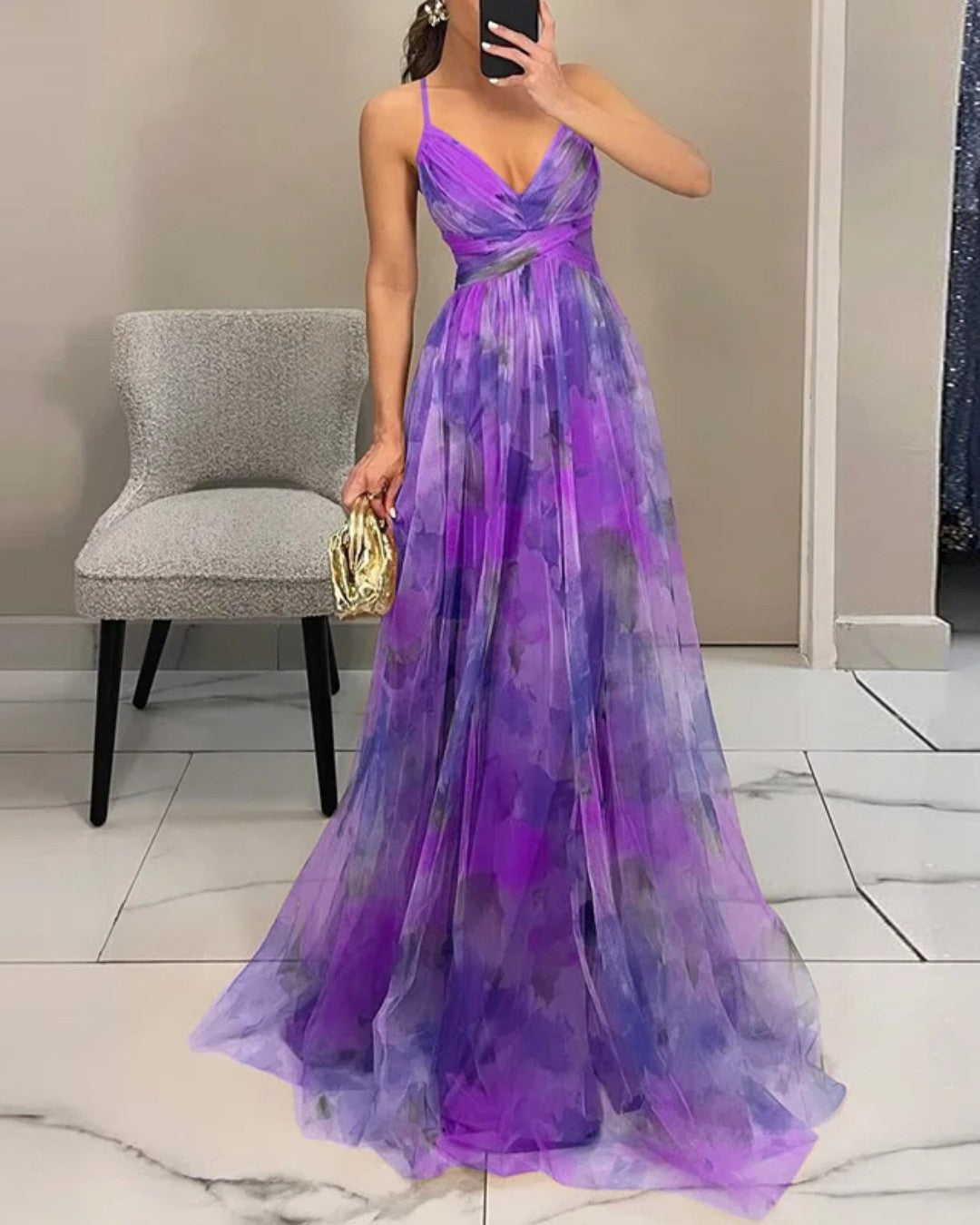 Giselle | Maxi Vestido Encantador con Estampado Floral