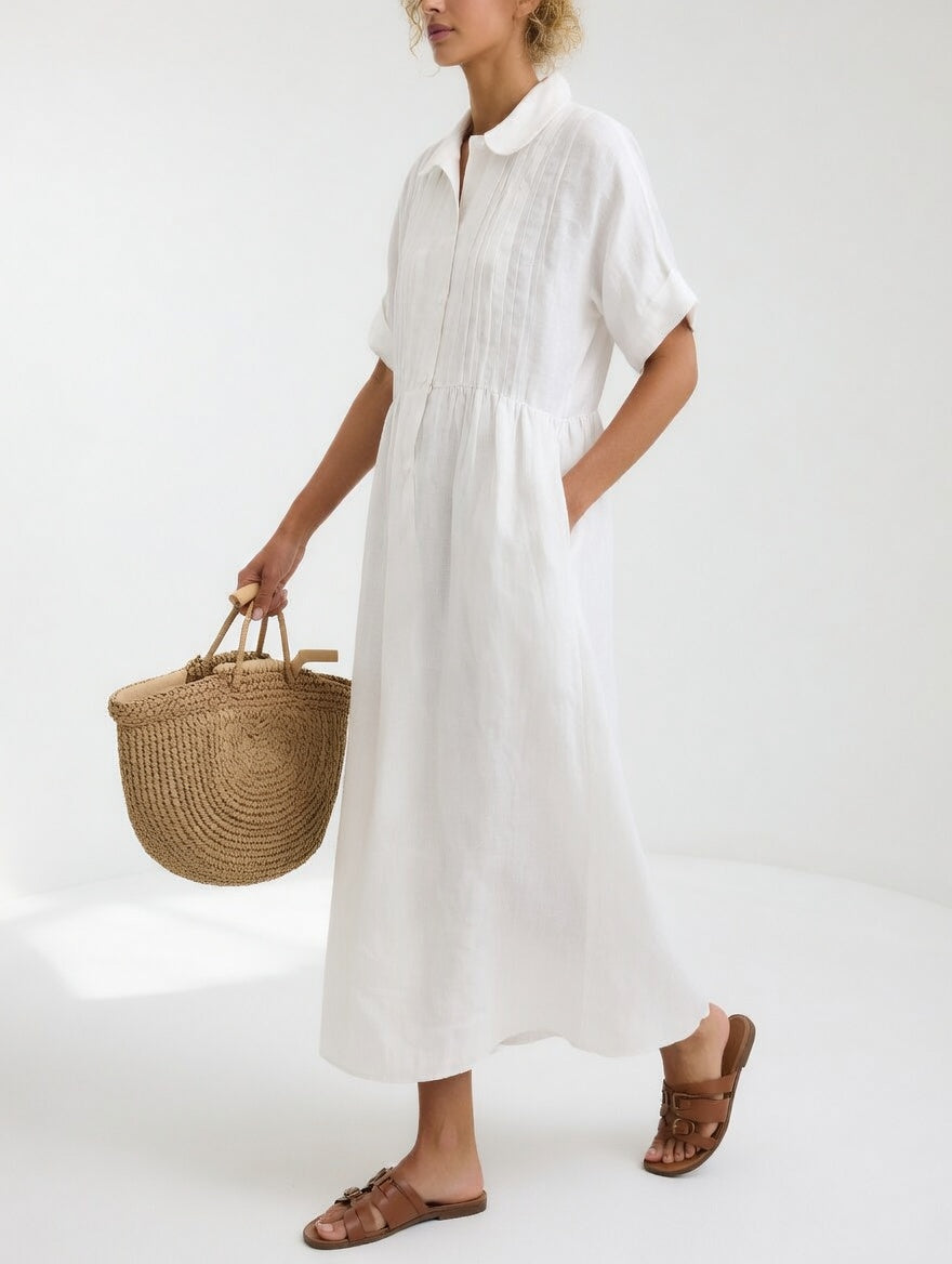 Encarna vestido camisero - Blanco