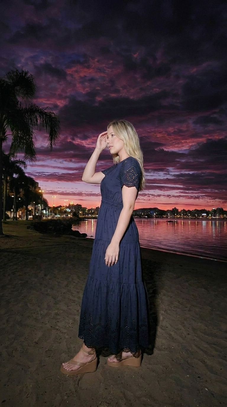Vestido Adriático — Azul Marino