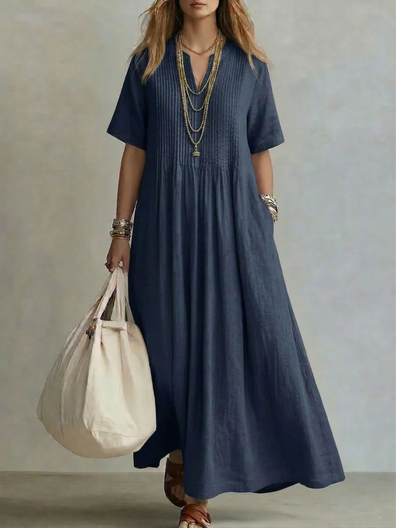 Lía | Vestido plisado