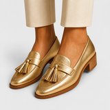 Mocasín Céleste Dorado